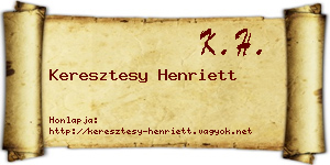 Keresztesy Henriett névjegykártya